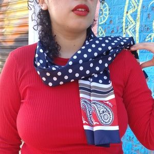 Vintage Silk Feel Scarf